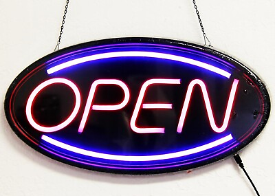 #ad LED Neon Display Open Sign Commercial Business Sign Shop Advertising Wall Lamp $33.99