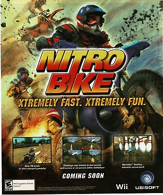 #ad 2007 Nitro Bike Video Game Vintage Print Ad Ubisoft $8.95