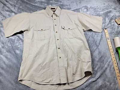 #ad Browning Super Naturals Shirt Mens Large Button ripstop Cotton Hunting $20.00