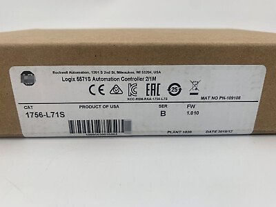 #ad New Factory Sealed AB 1756 L71S Ser B GuardLogix Automation Controller 1756L71S $1699.99
