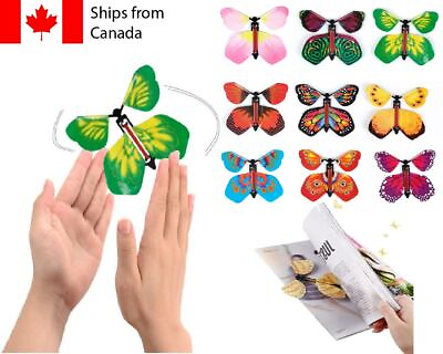 #ad Set of Magic Flying Butterflies Windup Surprise Butterfly Gift Card Classic C $14.88