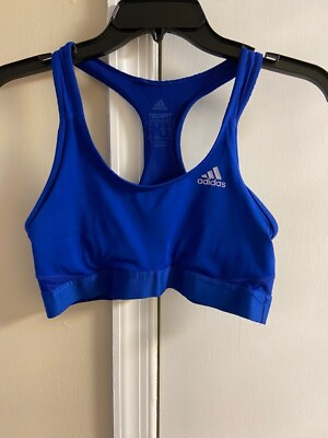 #ad Adidas compression climate cooling Women’s blue sports bra. Small $10.99
