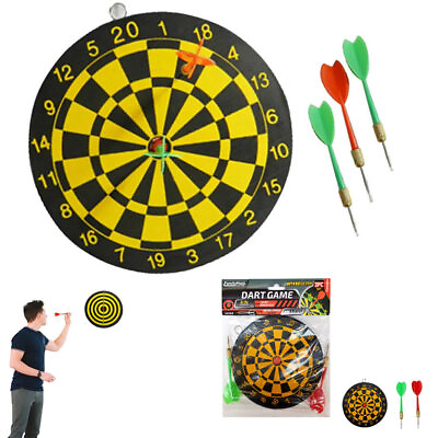 #ad Wall Dart Board Game Set Double Sided Darts Beginner Hobby Classic Target 6 inch $6.24