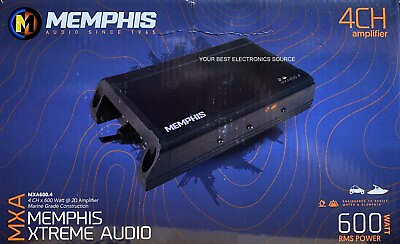 #ad NEW Memphis Audio MXA600.4 4 Channel Compact Marine Amplifier $399.95