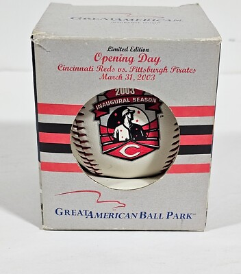 #ad 2003 Cincinnati Reds Great American Ball Park Opening Day Baseball NEW $18.95