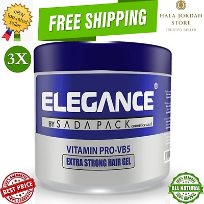 #ad 3X Elegance Vitamin Protection VB5 Extra Strong Hair Gel 250ml جل اليجانس $43.45