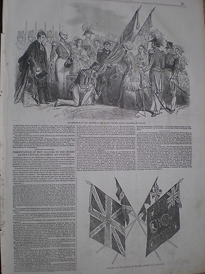 #ad Presentation of new colours to 2nd Queen#x27;s Royal Regiment 1847 old print ref S GBP 9.99