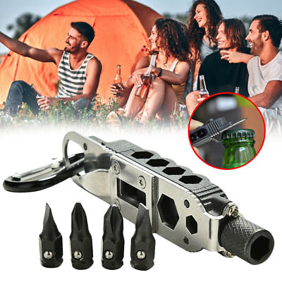 #ad Multifunctional Keychain Mini EDC Outdoor Camping Stainless Steel Pocket Tools $8.36