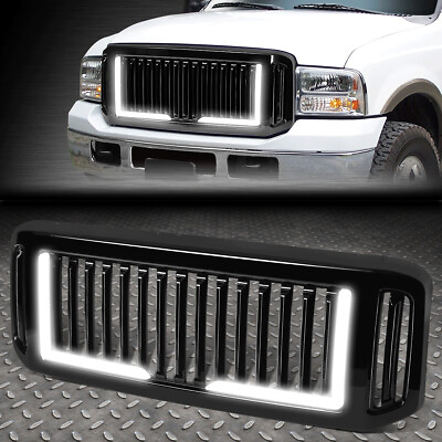 #ad VERTICAL SLAT FOR 05 07 FORD F250 F550 SUPER DUTY FRONT BUMPER GRILLE W LED DRL $111.88