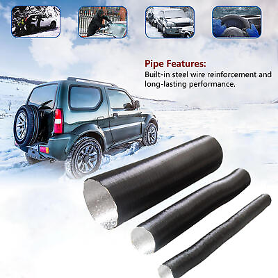 #ad 42 60 75mm Heater Duct Ducting Pipe Hose Black For Air Diesel Parking Heat $11.89