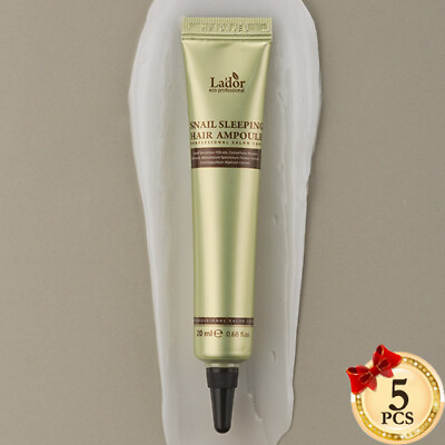 #ad LADOR Snail Sleeping Hair Ampoule 20ml x 5pcs Deep Care Hair Essence K Beauty $25.99