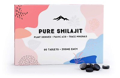 #ad Pure Himalayan Shilajit Tabs 90ct 200mg min 40% of Natural Fulvic Acid $25.99