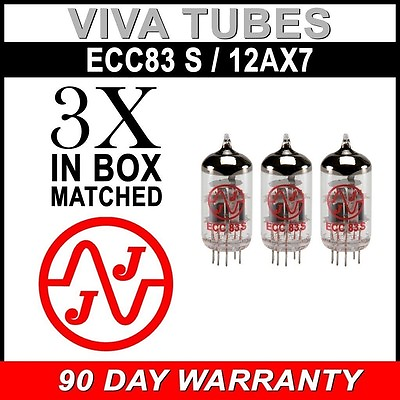 #ad New In Box Gain Matched Trio 3 JJ Electronics Tesla 12AX7 ECC83 S Vacuum Tubes $60.36