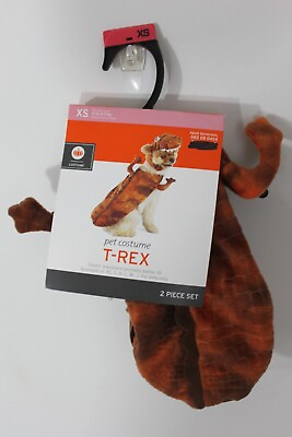 #ad X SMALL T REX DOG COSTUME Dinosaur Halloween Plush Jurassic Target XS NEW $16.16