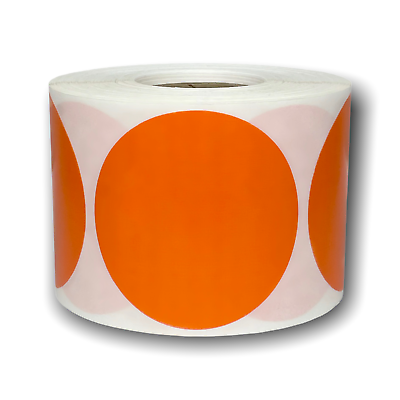 #ad Orange Direct Thermal Labels Zebra Rollo amp; Munbyn Compt. 2quot; Round 8 Rolls $45.99