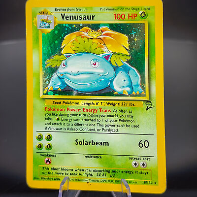 #ad Pokemon Card LP Venusaur Base Set 2 BS2 18 130 Rare Collectible Trading Ca $41.97