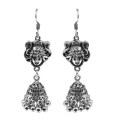 #ad Boho Tibetan Silver Plated Jhumka Jhumki Lady Hook Dangle Drop Women Earrings $23.99
