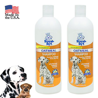 #ad 2X Pet Natural Oatmeal Dog Shampoo Odor Eliminator Vanilla Dry Itching Skin 32oz $13.85