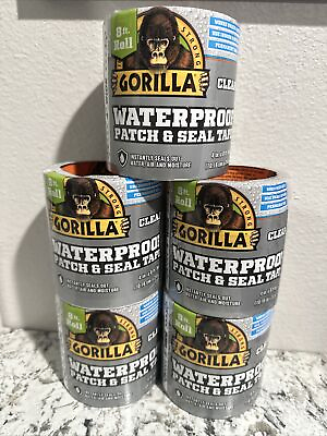 #ad Gorilla Clear Waterproof Patch amp; Seal Tape 4quot;X8 1 $11.99