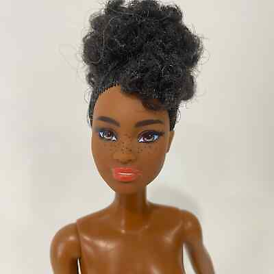 #ad Barbie Doll for OOAK Freckles Black Hair African American Fashion Model $9.95