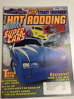 #ad Popular Hot Rodding Magazine October 1992 Home Built Super Cars EX 020916jhe $15.38