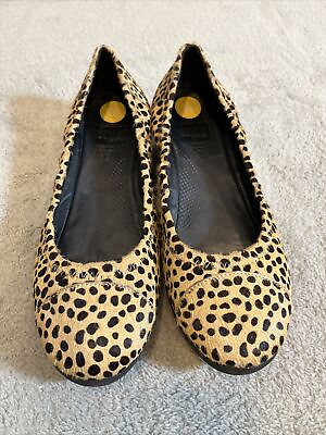 #ad FITFLOP F2 Animal Print Ballerina Flats Cheetah Leopard Brown Tan EU 42 US 10 $35.89