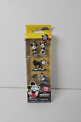 #ad Nano Metal Figs Classic Disney Mickey Mouse 90 Year Anniversary 5 Figure Set Bamp;W $10.50
