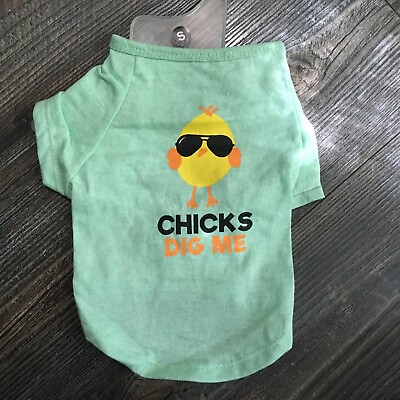 #ad dog t shirt chicks dig me size small $11.98