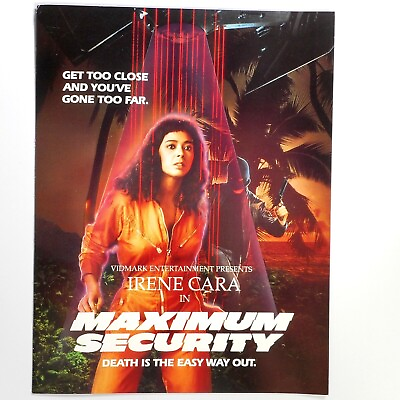 #ad Irene Cara VTG Original Movie Poster Maximum Security 4 page Promo Pete Kowanko $300.00