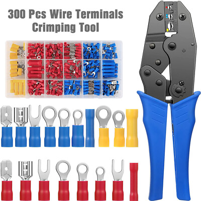 #ad Ferrule Crimping Tool Kit Wire Terminals Crimping Tool amp; 300 PCS Wire Terminals $18.99