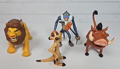 #ad Disney Lion King Action Figures Toy Lot of 4 Simba Rafiki Timon Pumba Vintage $15.00
