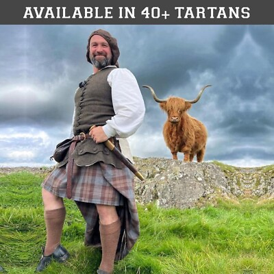 #ad New Hot Selling Vintage Great Kilt Traditional Scottish Men#x27;s Tartan Great Kilt $119.00