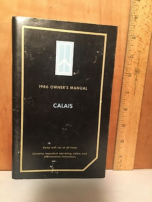 #ad 1986 Calais Owners Manual Original Copy $16.43