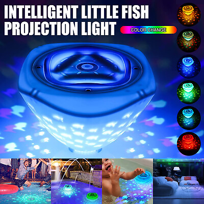 #ad 1 10X 7 Colors RGB LED Powered Floating Light Swimming Pool Pond Underwater Lamp $128.99