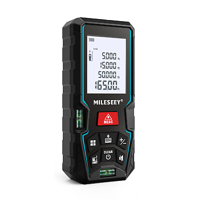 #ad MiLESEEY 164Ft 50M Laser Distance Meter Range Finder Measure with Li ion Battery $24.99