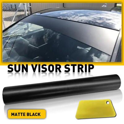 #ad Matte Black Visor Sun Strip Vinyl Decal For Car Front Windshield Sticker 10*60quot; $10.99