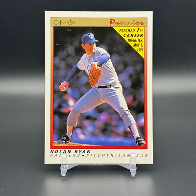 #ad 1991 O Pee Chee Premier » Nolan Ryan #102 » 7th No Hitter » Texas Rangers $3.99