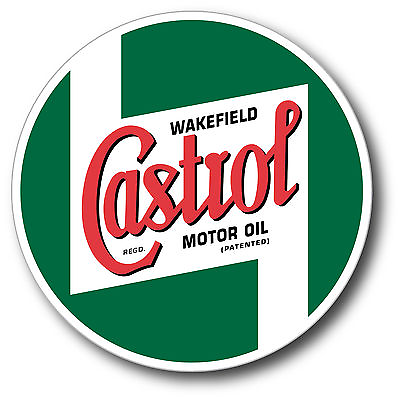 #ad CASTROL WAKEFIELD GASOLINE OIL SUPER HIGH GLOSS OUTDOOR 4 INCH DECAL STICKER $3.49