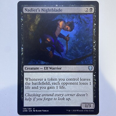 #ad MTG Nadier#x27;s Nightblade Commander Legends 136 361 Regular Uncommon $2.50