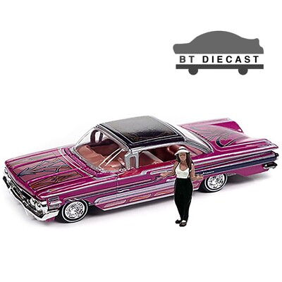 #ad RACING CHAMPIONS LOWRIDERS 1960 CHEVROLET IMPALA 1 64 with FIGURE PINK RCCP1013 $17.99