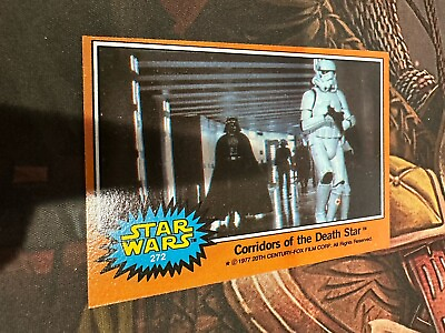#ad 1977 Topps Star Wars Orange Series 5 card #272 Corridors of the Death Star Vader $4.96