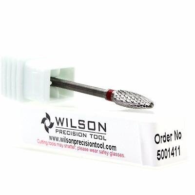 #ad Wilson USA Tungsten Carbide Cutter Drill Bit Dental Nail Medium Fine Cone ISOCE $21.90