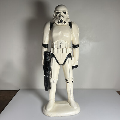 #ad Storm Trooper 18” Coin Bank Ceramic Star Wars Figurine Statue RARE Unique VTG $193.72