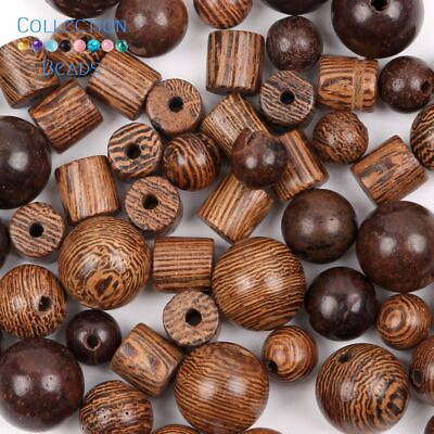 #ad Natural Round Wood Spacer Beads Brown Wooden Jewelry Making Accessories Beads $18.99