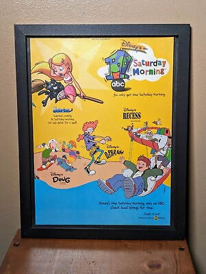 #ad Vintage Disney ABC Saturday Morning Cartoons Promo Ad Print Poster Art 6.5 10in $14.99