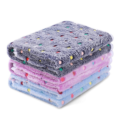 #ad 3Pack Blankets Super Soft Cute Dot Pattern Pet Blanket Flannel Throw for Dog Cat $9.93