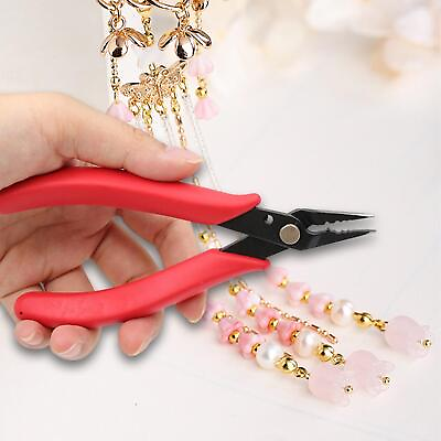 #ad Bead Crimping Tool Craft Professional 14cm Flat Pliers Jewelry Making Pliers for $9.78