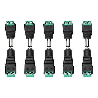 #ad Secure Power Connections 10PCS 12V DC Male Female Power Connector Adapter Plugs $9.55