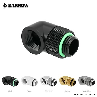 #ad Barrow 90 Degree Angle G1 4quot; Rotary Fitting Adapter Swivel for Water Cooling $8.49