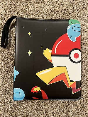 #ad Pokemon Card Binder Album Book With 50 Sleeves fit 900 Cards Brand New $15.99